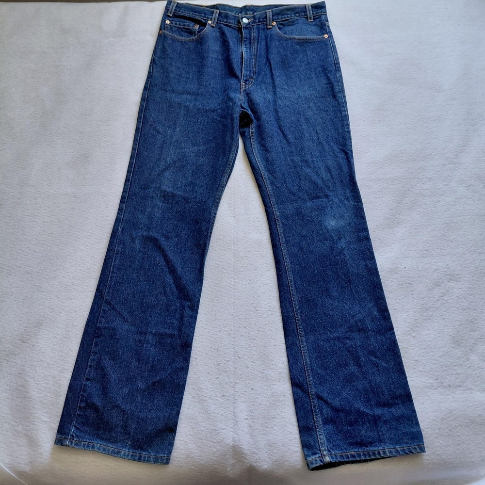 Vintage Levis 517 Mens Bootcut Jeans 38x36 Made in USA Dark Wash Denim Western